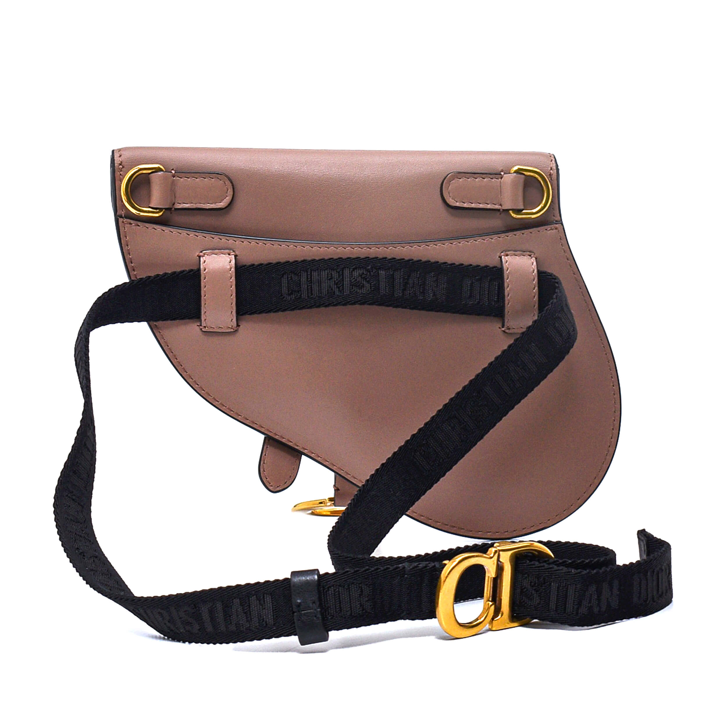 Christian Dior - Nude Leather Saddle Belt Bag